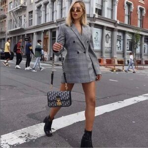 BCBGMaxAzria Houndstooth Double Breasted Blazer XS